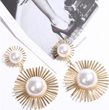 Load image into Gallery viewer, Champagne Glass Drop Earrings
